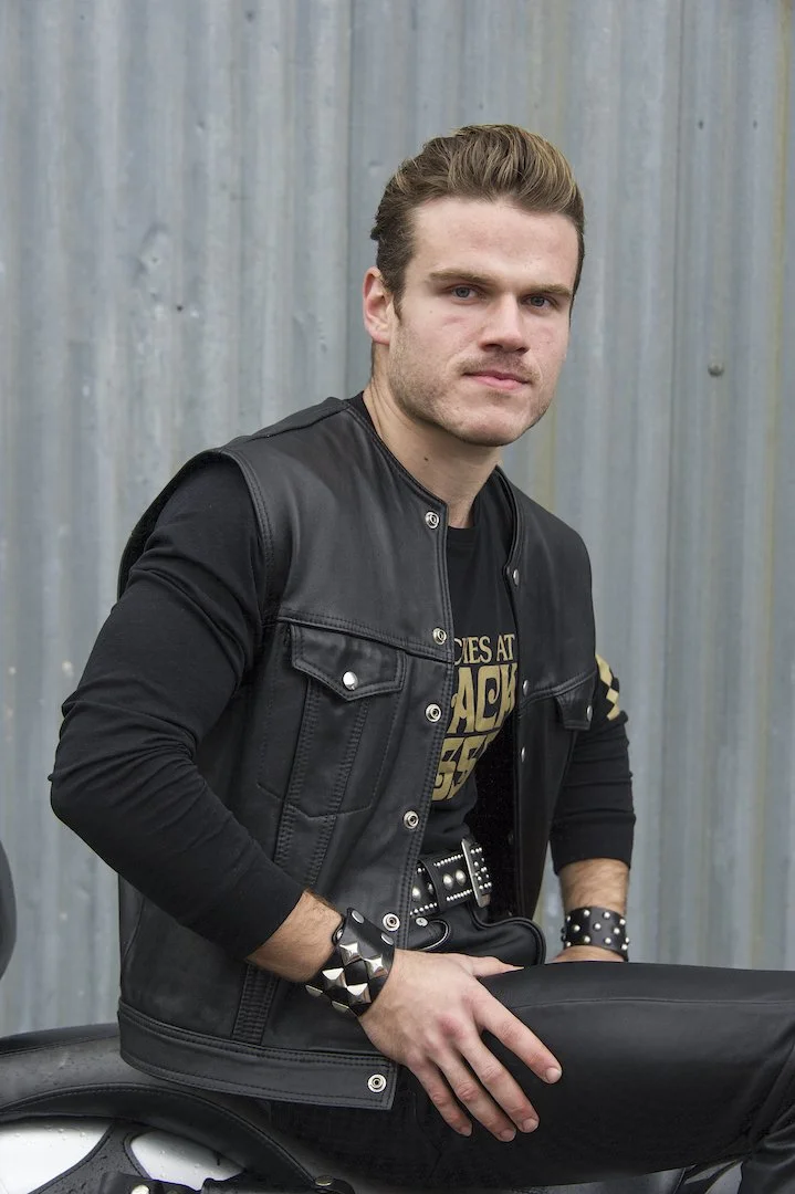 LV3 Jeans Style Leather Waistcoat — The London Leatherman